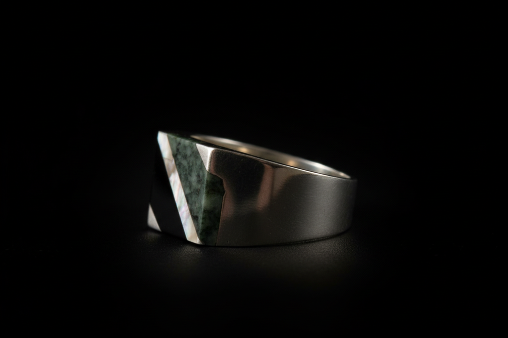 Anillo Duality vista lateral con iluminación
